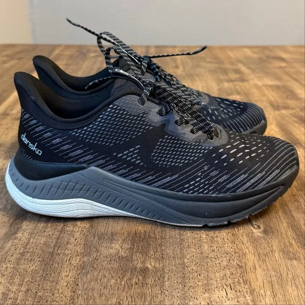 Dansko Peony Sneaker Mesh Arch Support Neutral Athletic Black Shoe Women's 38